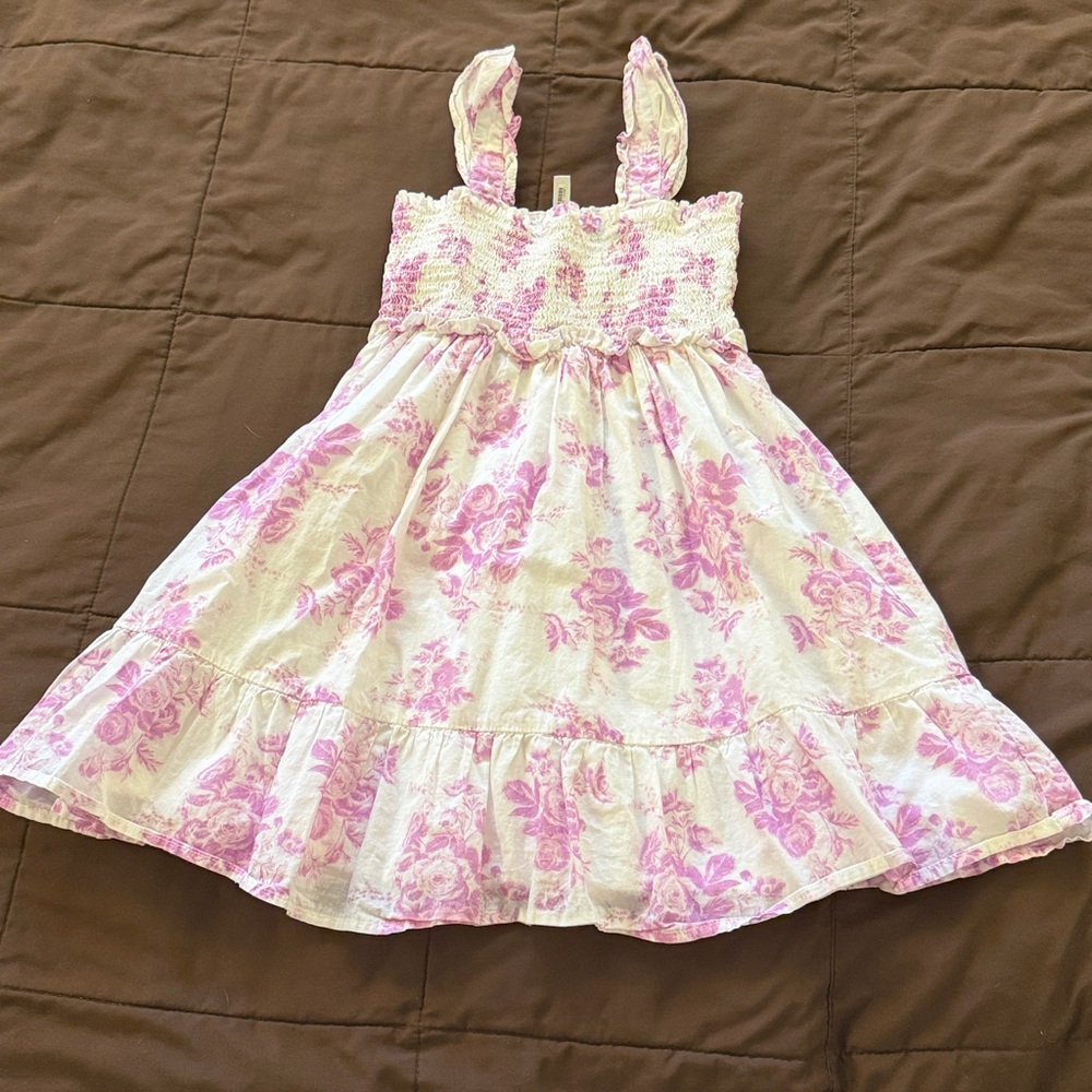Janie and jack The Emily Floral Smocked purple floral 7 Sundress - Picture 3 of 6